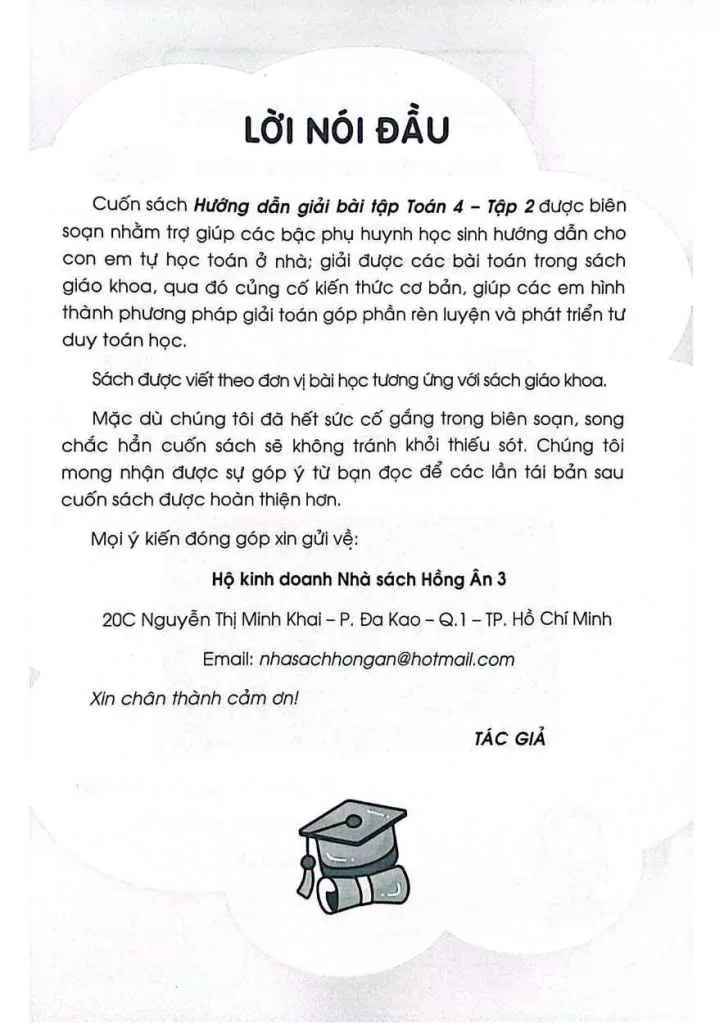HƯỚNG DẪN GIẢI BÀI TẬP TOÁN LỚP 4 - TẬP 2 (Bám sát SGK Kết nối tri thức với cuộc sống)